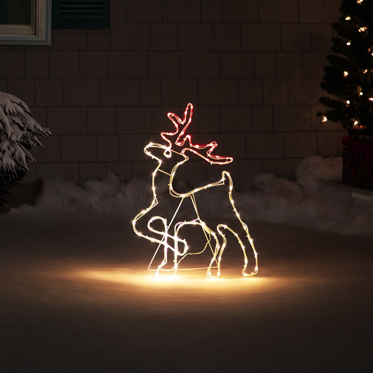 Northlight 24" Lighted Standing Reindeer Silhouette Outdoor Christmas Decoration